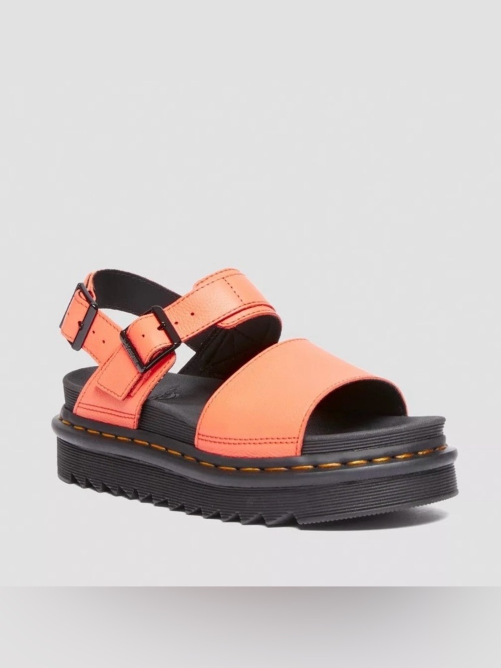 Dr Martens Voss Pisa Leather Coral Strap Sandals